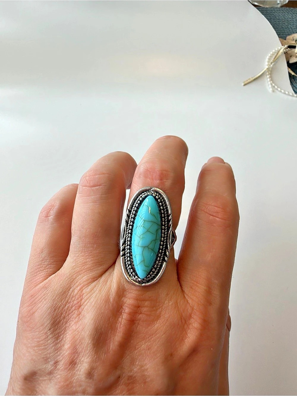 Turquoise Statement Ring - Picture 2 of 4